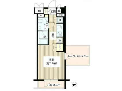 アルビレオ(ワンルーム/4階)の間取り写真