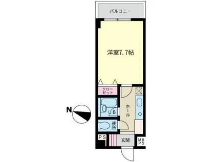 ケーズビル(1K/3階)の間取り写真