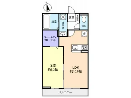 JYUTO津田沼I(1LDK/2階)の間取り写真