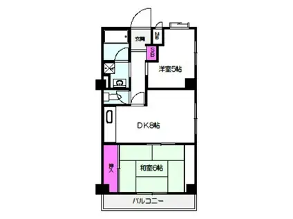 EMS COURT 関目(2DK/5階)の間取り写真