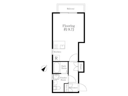 プリンセスライン江古田(ワンルーム/5階)の間取り写真