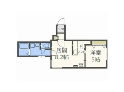 クリスタル・セレニティ(1LDK/3階)の間取り写真