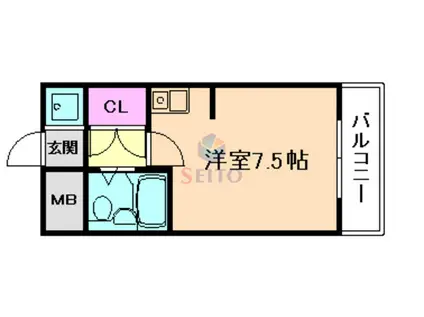 LIANGE東三国(ワンルーム/7階)の間取り写真