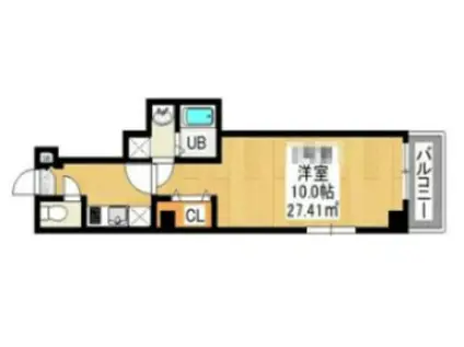 HIROAD大島(1K/3階)の間取り写真