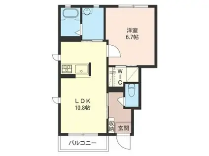 ハウスAVE(1LDK/1階)の間取り写真