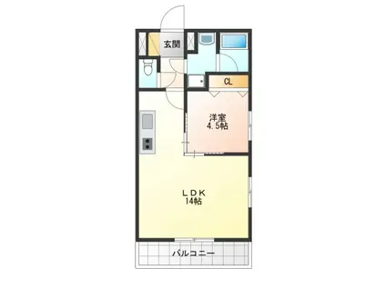 サンパティークI(1LDK/3階)の間取り写真