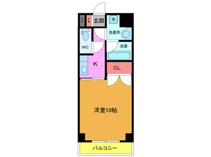 ARKGRANDEHAMA(1K/3階)の間取り写真