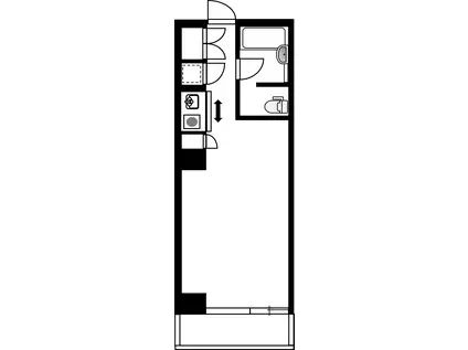 ラ・ヴェリエール(ワンルーム/8階)の間取り写真