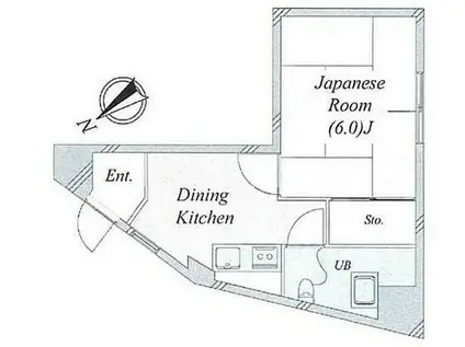 学芸大ゴールデンハイツ(1DK/3階)の間取り写真