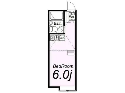 ユナイト鶴見ジョバンニ(ワンルーム/2階)の間取り写真