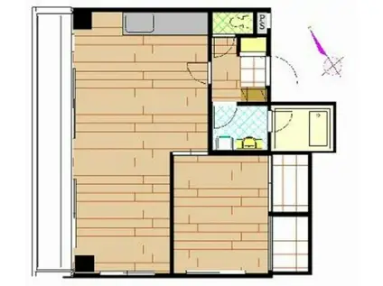 リヴェールプラザ(1LDK/7階)の間取り写真