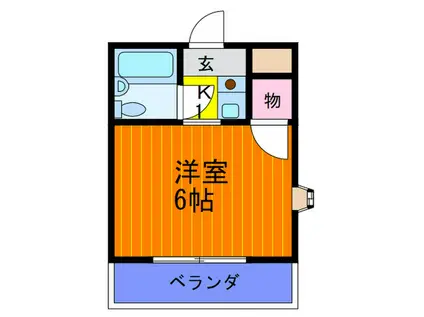 カレッジ鴻池(1K/3階)の間取り写真
