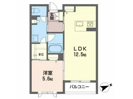 セントラルジュ(1LDK/1階)の間取り写真