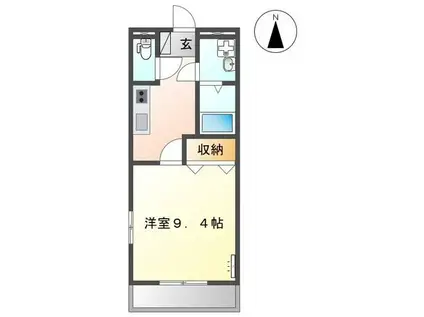 メゾンシクラメン(1K/3階)の間取り写真