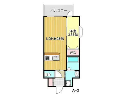 第52川崎ビル(1LDK/13階)の間取り写真