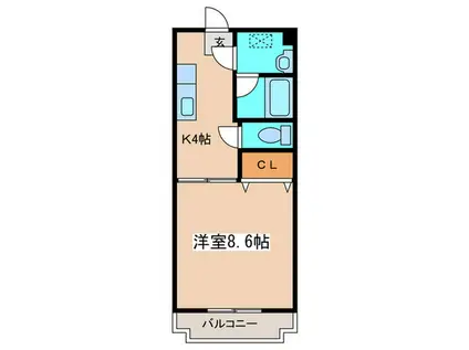 リュミエールI(1K/2階)の間取り写真