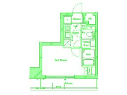 ラフィスタ横浜阪東橋Ⅰ(1K/10階)の間取り写真