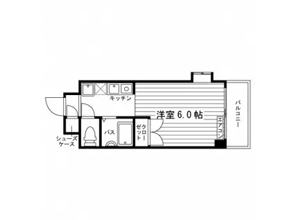 ハッピーメイド・モリタ(1K/4階)の間取り写真