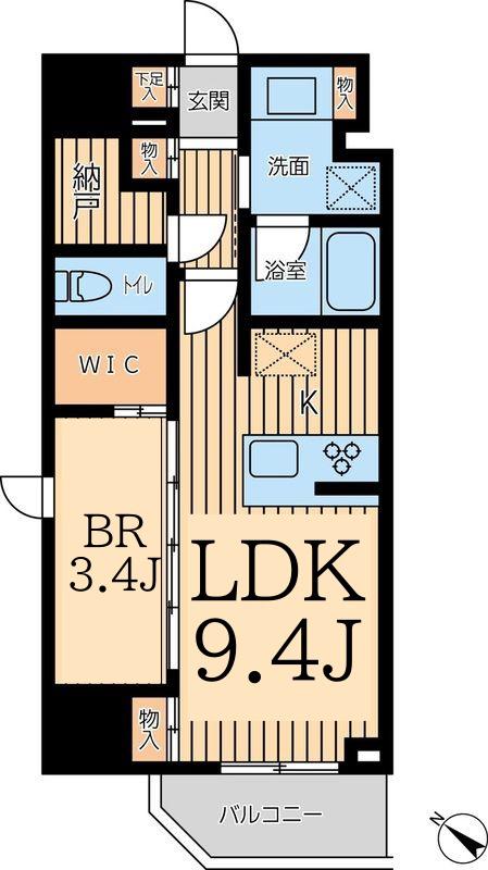 CITY LUX YOKOHAMA(1LDK/3階)の間取り写真