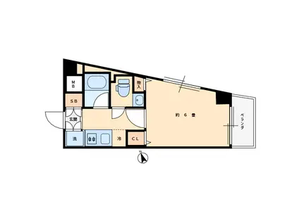 コンテント浅草橋(1K/5階)の間取り写真