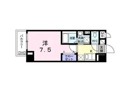 カミーノ KS(1K/5階)の間取り写真