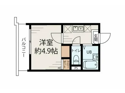 コンフォートレジデンス西新井(1K/2階)の間取り写真