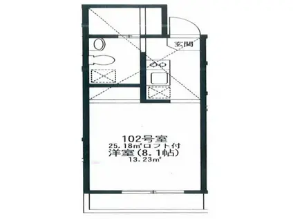 アン・ルミエーレ(1K/1階)の間取り写真