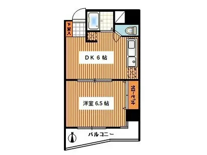 シトラス3ビル(1DK/5階)の間取り写真