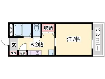 コーポエムエヌ(1K/3階)の間取り写真