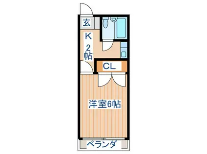 竹澤ビル(1K/3階)の間取り写真