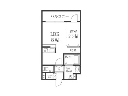 MODERNPALAZZO 山王GROW(1LDK/2階)の間取り写真