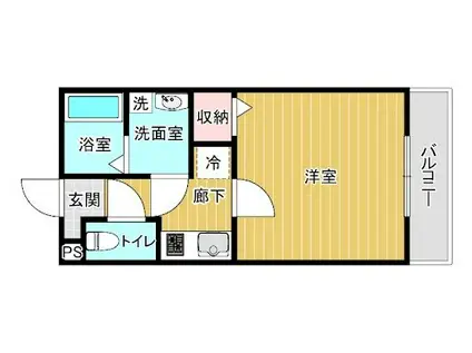 パルハイム2024(1K/1階)の間取り写真