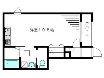 DOLCE(ワンルーム/1階)の間取り写真