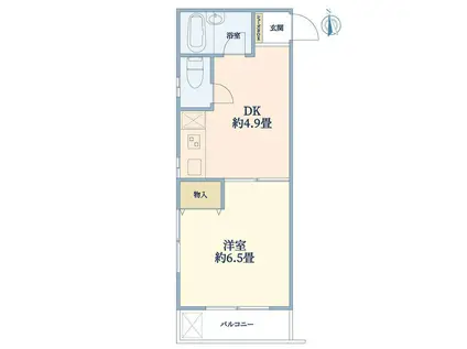 MJレジデンス(1DK/2階)の間取り写真