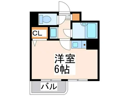 グランピアマンション本荘(ワンルーム/9階)の間取り写真