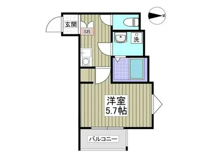 MELDIA西所沢 III(ワンルーム/3階)の間取り写真