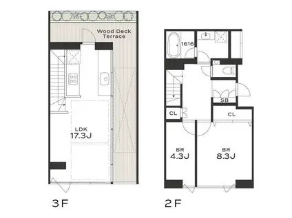 THE GRANDUO SAKURASHINMACHI(2LDK/2階)の間取り写真