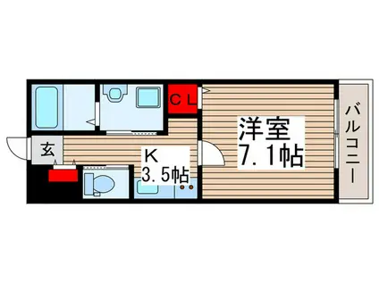 昭栄エクセレント50(1K/2階)の間取り写真