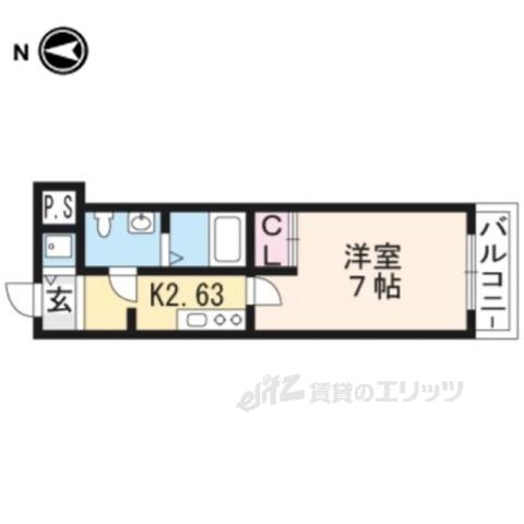 アイーズ荘(1K/2階)の間取り写真