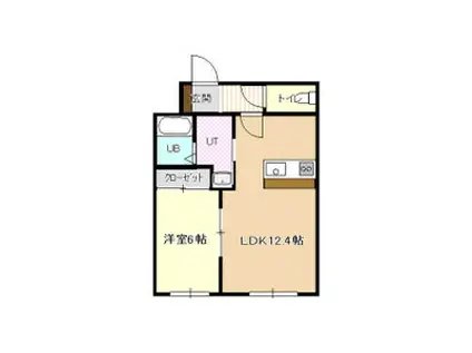 PREMIER CHOUETTE(1LDK/3階)の間取り写真