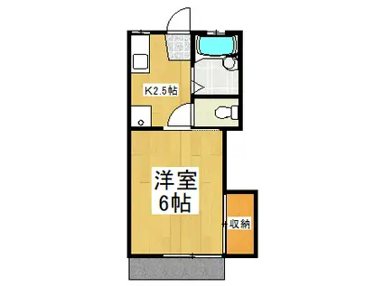 リヴェール大久保(1K/1階)の間取り写真