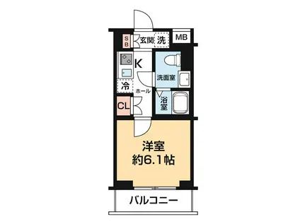 AZESTお花茶屋VI(1K/2階)の間取り写真
