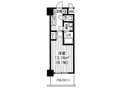 S-RESIDENCE緑橋SERIO(1K/5階)の間取り写真