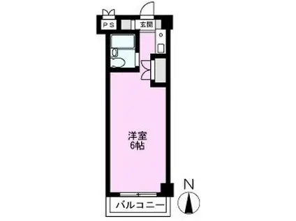 トーブハイツ(ワンルーム/4階)の間取り写真