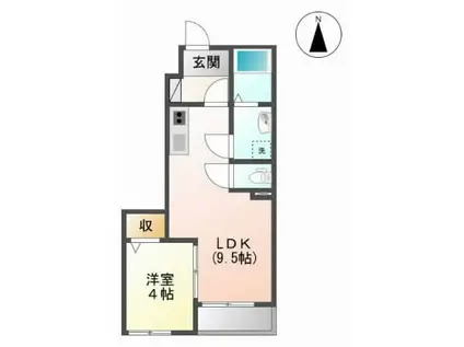 ポップ ライフ(1LDK/1階)の間取り写真