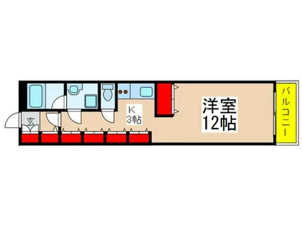 アイディール八千代(1K/7階)の間取り写真