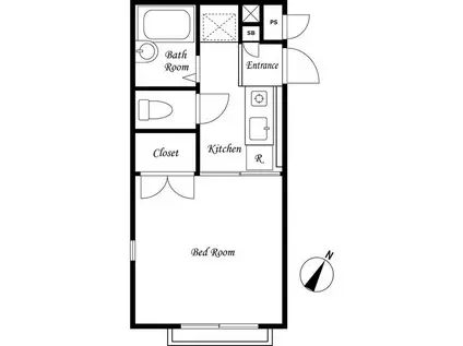 フジハイツ6号館(1K/2階)の間取り写真