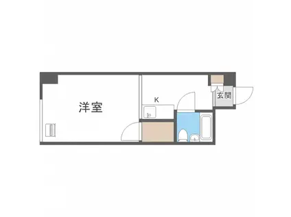 チサンマンション札幌第1(1K/5階)の間取り写真