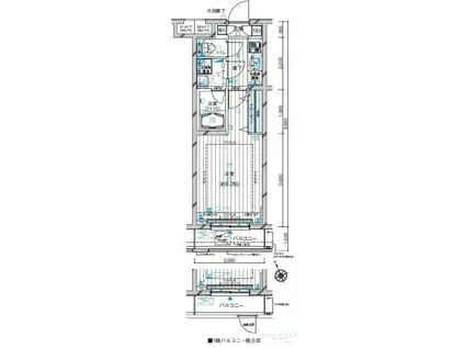 メインステージ都立家政(1K/1階)の間取り写真