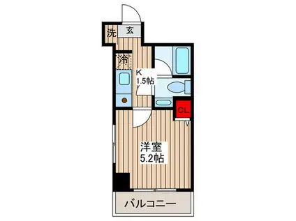 銀座アパ-トメントハウス(1K/5階)の間取り写真